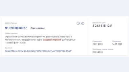 Последняя из заявок на страхование трубоукладчика (скриншот с сайта zakupki.gov.ru).