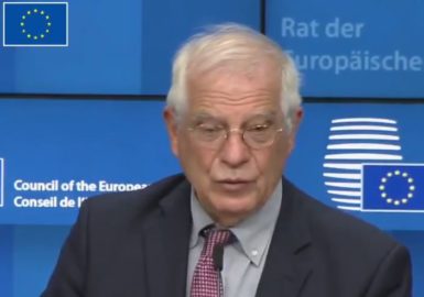 Жозеп Боррель, верховный представитель ЕС по иностранным делам и политике безопасности (иллюстрация - стоп кадр видео из Твиттера)