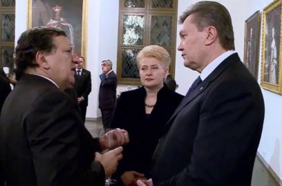 Баррозу, Грибаускайте и Янукович на саммите в Вильнюсе 2013 год (иллюстрация из открытых источников)