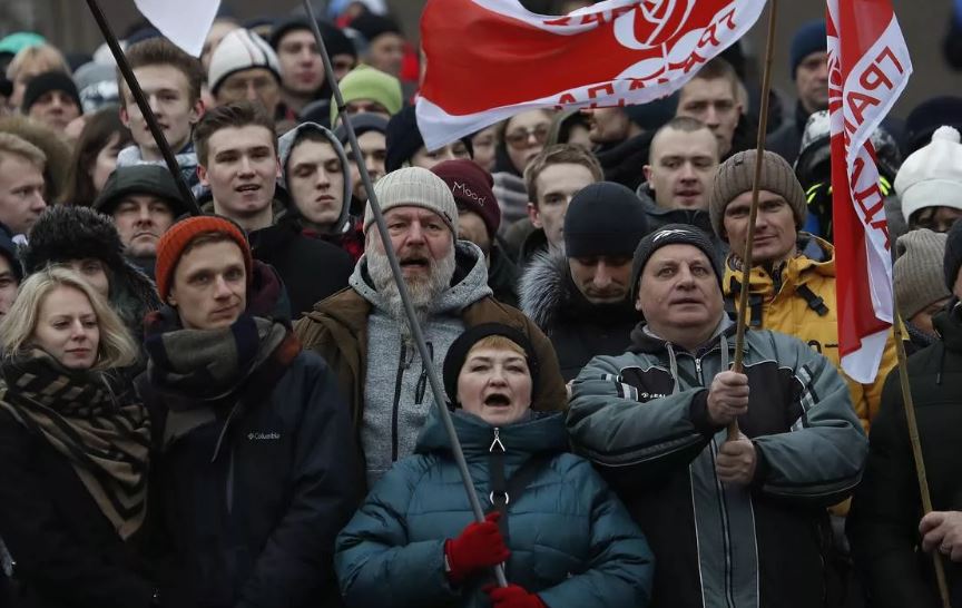 Митинг оппозици, Белоруссия (иллюстрация из открытых источников)