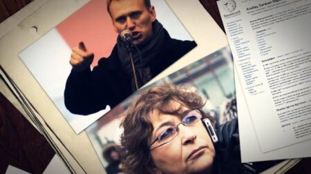 Алексей Навальный и Евгения Альбац (иллюстрация из открытых источников)