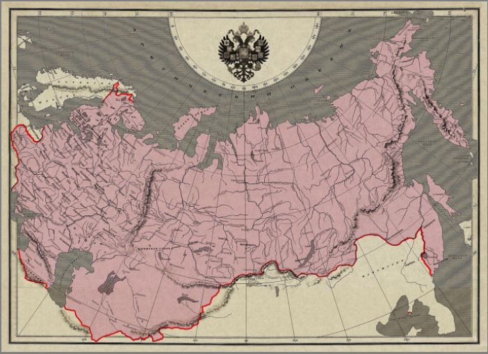 Карта Российской Империи (иллюстрация из открытых источников)