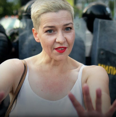 Лидер белорусской оппозиции Мария Колесникова (стоп-кадр видео)