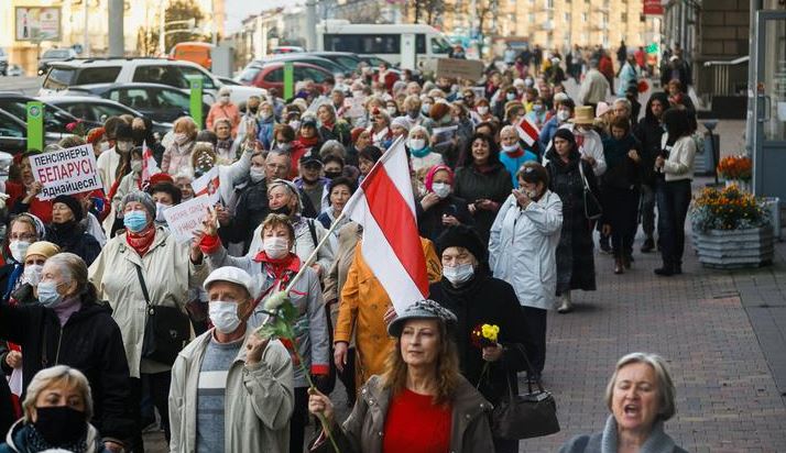 Пенсионеры на протестах в Белоруссии (иллюстрация из открытых источников)