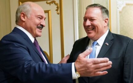 Лукашенко и Помпео во время визита американского госсекретаря в Белоруссию, февраль 2020 года (иллюстрация из открытых источников)