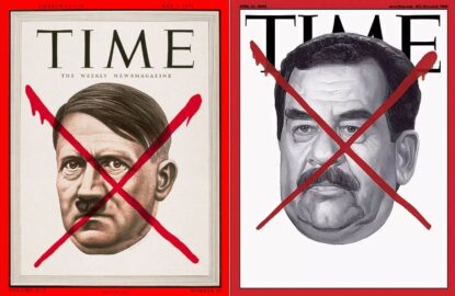 Адольф Гитлер и Саддам Хусейн на обложках журнала Тайм