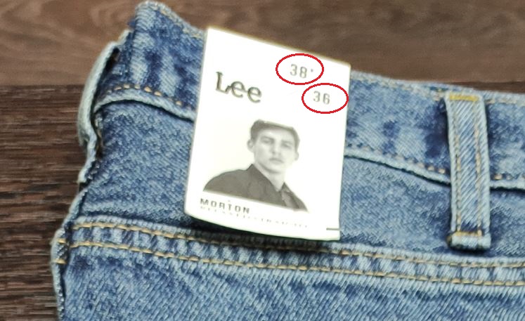 Размеры джинсов в дюймах (фото РОСГОД)