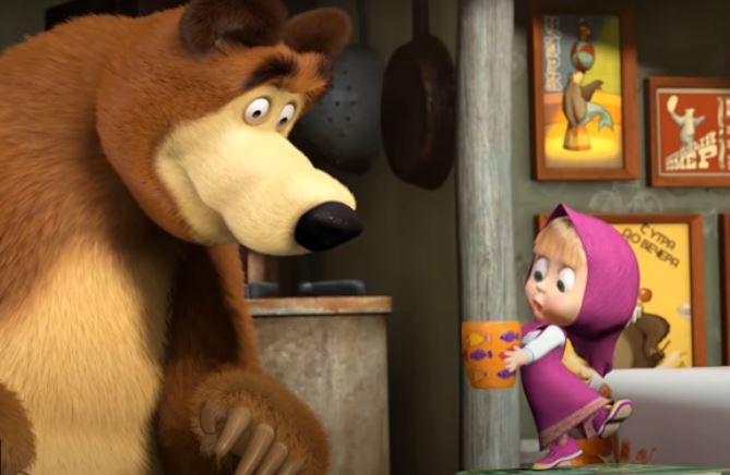 Российский мультсериал лидирует в мировом рейтинге детских шоу (фрагмент из мультфильма Маша и Медведь)
