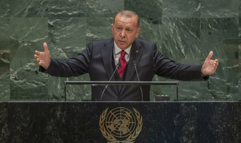 Эрдоган в ООН (иллюстрация из открытых источников)