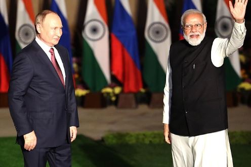 Путин прилетел в Индию на переговоры (фото с сайта Кремля)