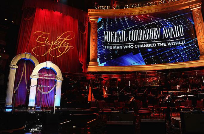 Общий вид на концертный зал, где праздновали 80-летие Михаила Горбачева. (Photo by Ian Gavan-Getty Images)