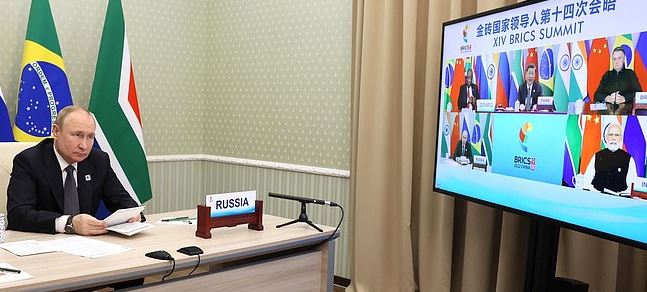 Заявления Путина и Си Цзиньпина на саммите БРИКС (фото с сайта Кремля)
