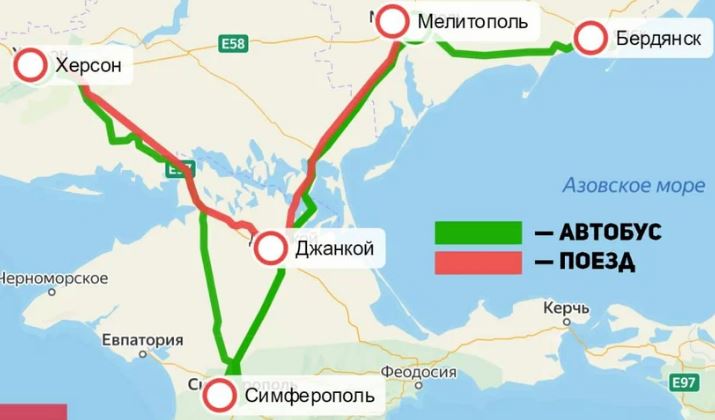 Автобусное сообщение откроется между Крымом, Херсоном и Мелитополем