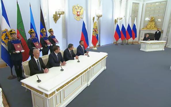 Церемония подписание договоров о вхождении в Россию новых регионов