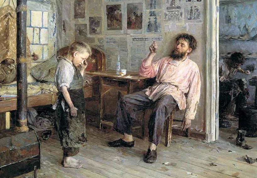 Картина «Новичок» (1893). Художник Иван Богданов (1893)
